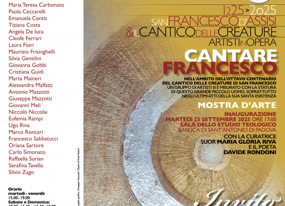 COMUNICATO STAMPA MOSTRA ”CANTARE FRANCESCO- ARTISTI IN OPERA”
