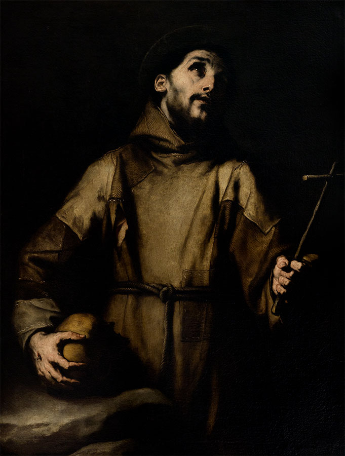 Luca_Giordano_-_San_Francisco_de_Asis San Francesco d'Assisi, opera di Luca Giordano, XVII secolo