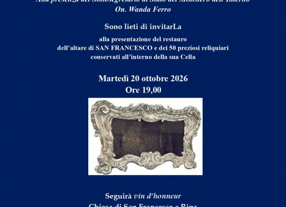 Chiesa di San Francesco a Ripa (Roma) – Restauro conservativo della sua Cella all’interno della Chiesa | 20 ottobre 2026