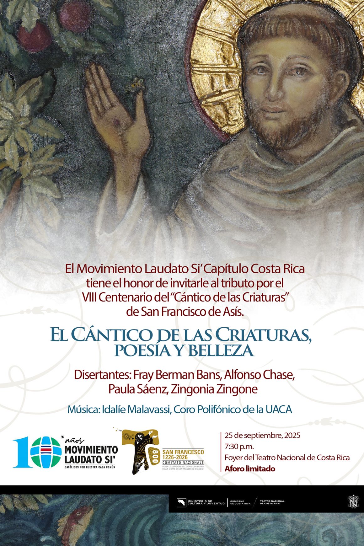 Invitacion cantico “El Cantico de las Criaturas, Poesía y Belleza”