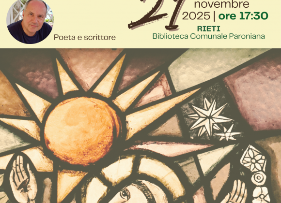 RINVIATO A DATA DA DESTINARSI : “Francesco tra le righe”: Incontro rinviato a data da destinarsi con il poeta Claudio Damiani per gli 800 anni della morte di San Francesco.