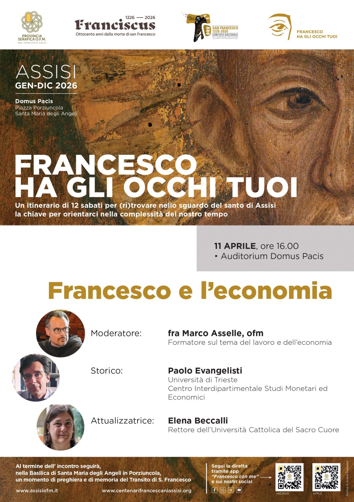 FRANCESCO E L’ECONOMIA – UN’ECONOMIA CHE SERVE L’UOMO: ATTUALITÀ DEL PENSIERO FRANCESCANO